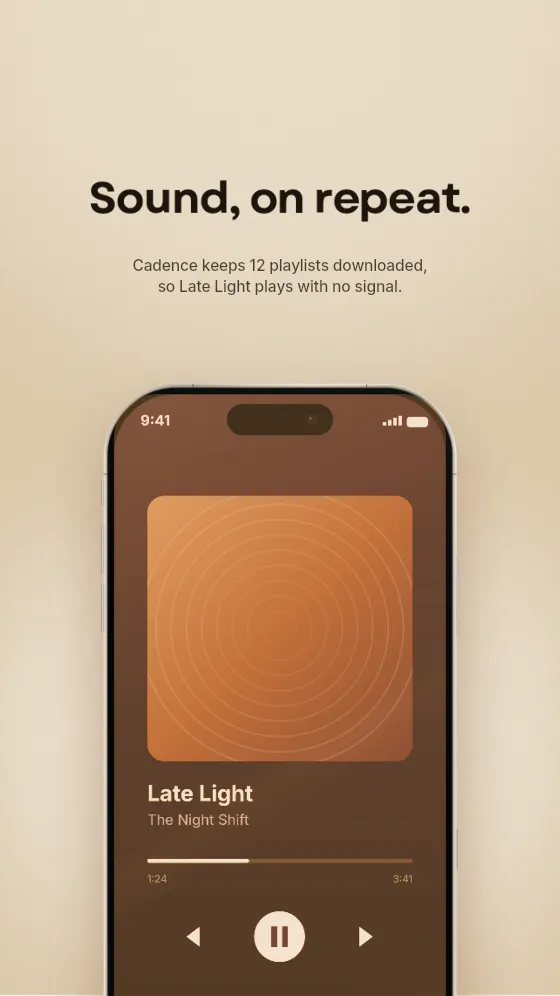 Screen sequence, app showcase template