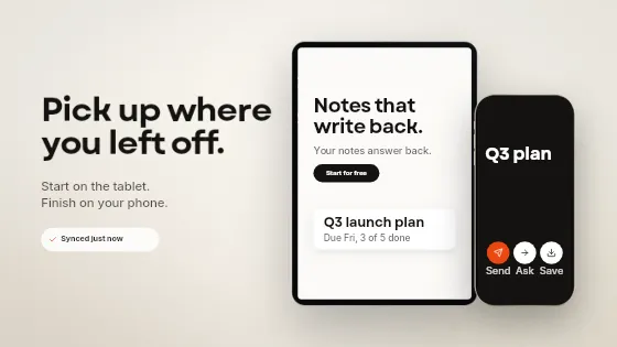 Tablet and phone pair, app showcase template
