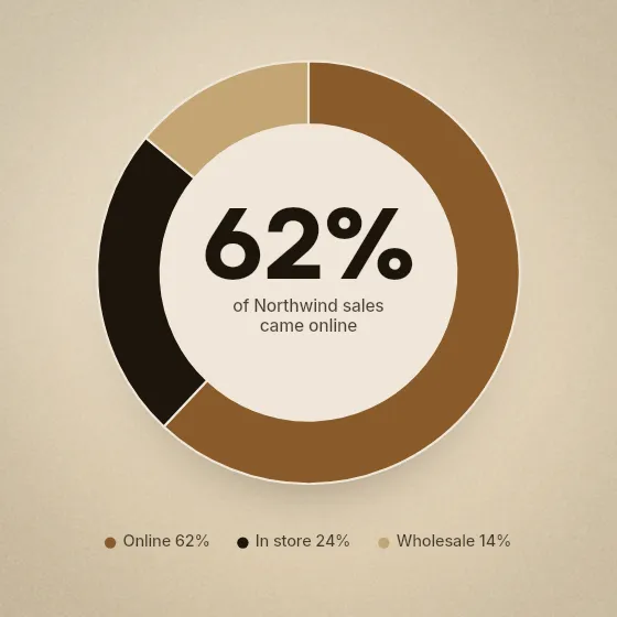 Donut breakdown, charts and numbers template