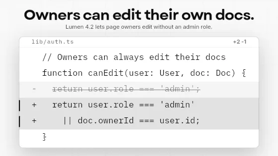 Diff that types itself, code template