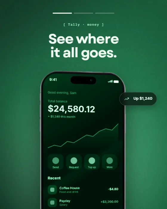 App feature tour, app showcase template