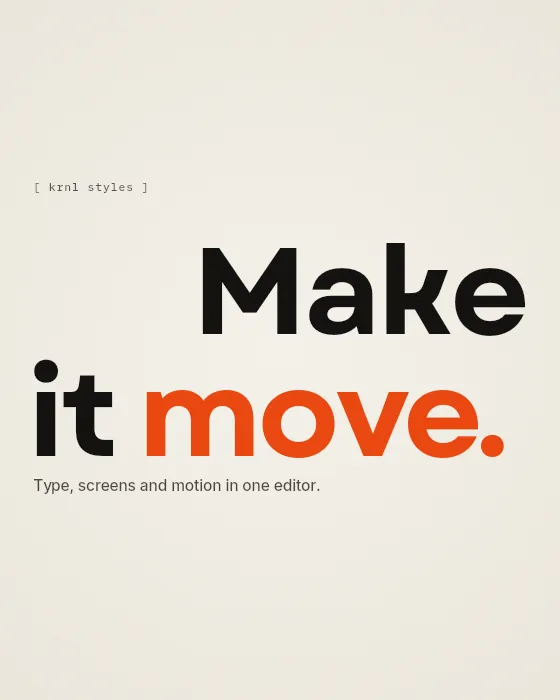 Kinetic statement, text template