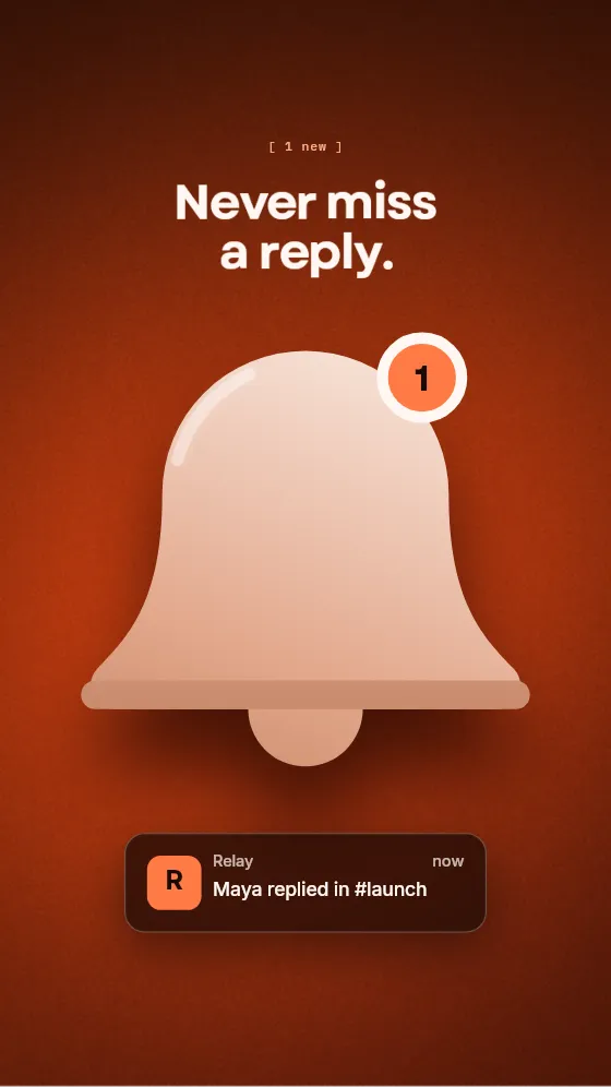 New notification, app showcase template