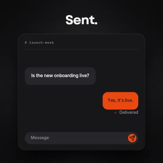 Message sent, brand motion template